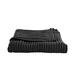 Černý přehoz PT LIVING Snuggle, 130 x 170 cm
