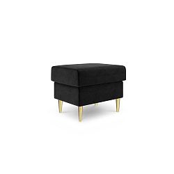 Černý puf Mazzini Sofas Muguet, 60 x 45 cm