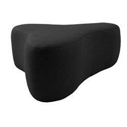 Černý puf Softline Chat Felt Black, délka 90 cm