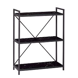 Černý regál Hübsch Linnea, výška 97 cm