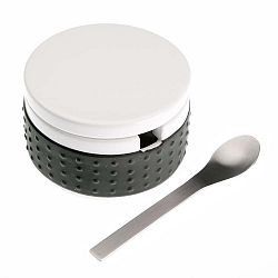 Černý set cukřenky a lžičky Versa