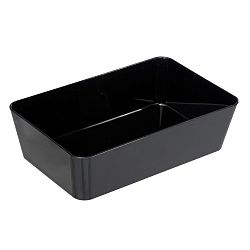 Černý široký úložný košík Wenko Candy