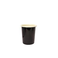 Černý smaltovaný hrnek Dexam, 440 ml