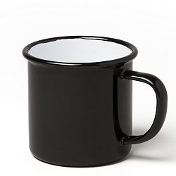Černý smaltovaný hrnek Falcon Enamelware, 350 ml