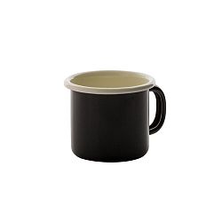 Černý smaltovaný hrnek na espresso Dexam, 170 ml
