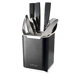 Černý stojan na příbory Vialli Design Cutlery