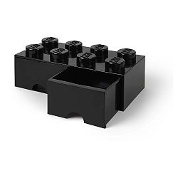 Černý úložný box se dvěma šuplíky LEGO®