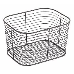 Černý úložný košík iDesign Wien, 23,8 x 18,6 cm