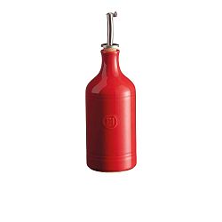 Červená láhev na olej Emile Henry, objem 400 ml