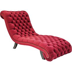 Červená lenoška Kare Design Velvet