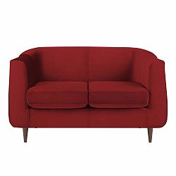 Červená sametová pohovka Kooko Home Glam, 125 cm