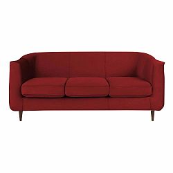 Červená sametová pohovka Kooko Home Glam, 175 cm