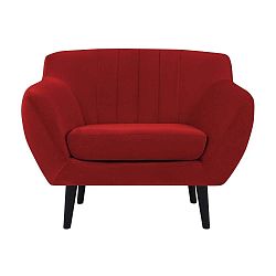 Červená sametové křeslo Mazzini Sofas Toscane