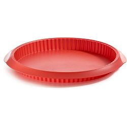 Červená silikonová forma na quiche Lékué, ⌀ 28 cm