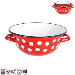 Červená smaltovaná mísa Orion Belly, ⌀ 26 cm