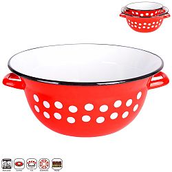 Červená smaltovaná mísa Orion Belly, ⌀ 34 cm