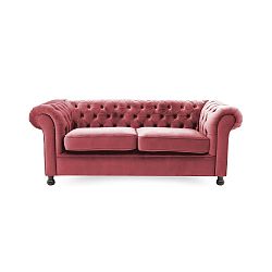 Červená trojmístná pohovka Vivonita Chesterfield