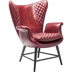Červené křeslo Kare Design Velvet