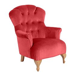 Červené křeslo Max Winzer Camilla Velvety Velor