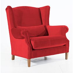 Červené křeslo Max Winzer Harvey Velvet