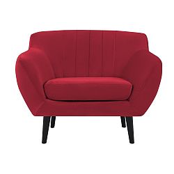 Červené křeslo Mazzini Sofas Toscane, černé nohy