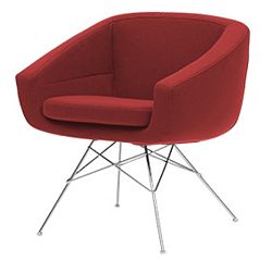 Červené křeslo Softline Aiko Eco Cotton Red