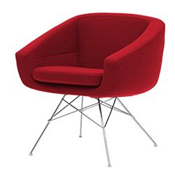 Červené křeslo Softline Aiko Felt High Red
