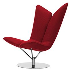 Červené křeslo Softline Angel Felt High Red