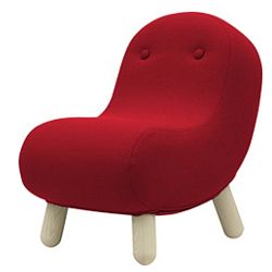 Červené křeslo Softline Bob Felt High Red