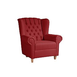 Červené křeslo ušák Max Winzer Vary Leather Chili
