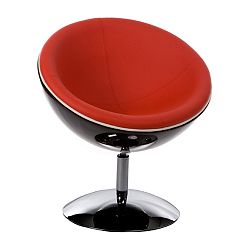 Červené otočné křeslo Kokoon Sphere