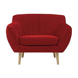 Červené sametové křeslo Mazzini Sofas Sardaigne