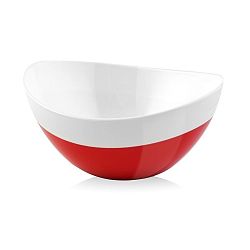 Červeno-bílá miska Livio Duo, 28 cm