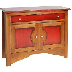 Červeno-hnědá komoda Evergreen House Credenza
