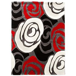Červenočerný koberec Tomasucci Rose, 140 x 190 cm