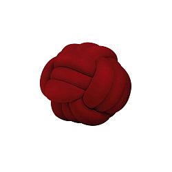 Červený dekorativní polštář Knot, ⌀ 30 cm