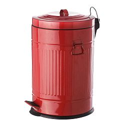 Červený kovový odpadkový koš Unimasa, 20 l