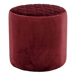 Červený puf ze sametu House Nordic Ejby, ø 34 cm