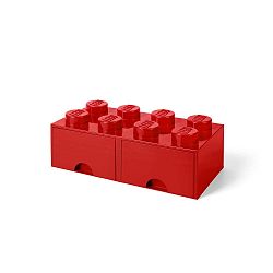 Červený úložný box se dvěma šuplíky LEGO® 