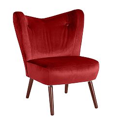 Cihlově červené křeslo Max Winzer Sari Velvet