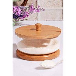 Cukřenka s bambusovým víčkem, 12 cm