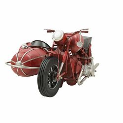 Dekorativní kovová motorka Mauro Ferretti Sidecar