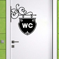 Dekorativní nálepka na stěnu WC Arrow