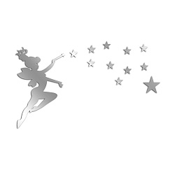 Dekorativní zrcadlo Magic Fairy, 50 x 26 cm