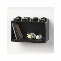 Dětská černá nástěnná police LEGO® Brick 4