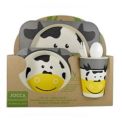 Dětský jídelní set z bambusu JOCCA Cow