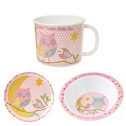 Dětský růžový jídelní set Churchill China Twinkle
