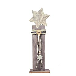 Dřevěná dekorace Ego Dekor Star, výška 58 cm