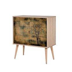 Dřevěná komoda se 3 šuplíky Kasiani Tree