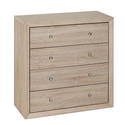 Dřevěná komoda se 4 zásuvkami Støraa Napoli